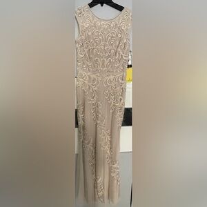 Aidan mattox champagne color gown- NWT
